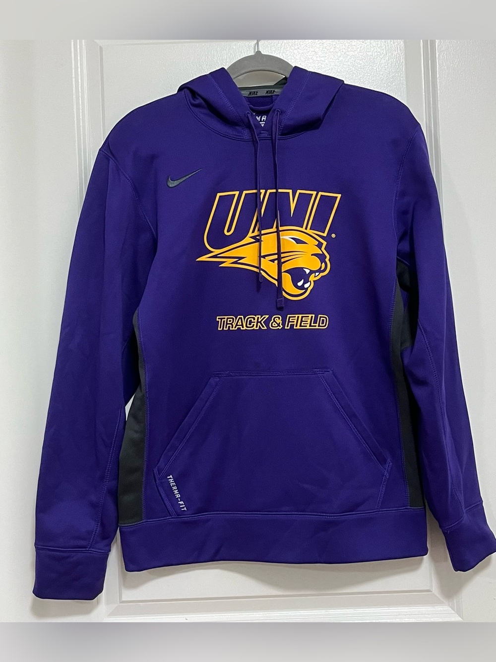 Nike Therma-FIT UNI Panthers Track & Field Hoodie Purple Men's Small
